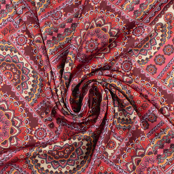 Satin Print - CLARISSA - 004 - Wine