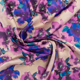 Satin Print - CLARISSA - 005 - Purple
