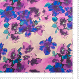 Satin Print - CLARISSA - 005 - Purple