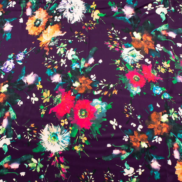 Satin Print - CLARISSA - 006 - Eggplant