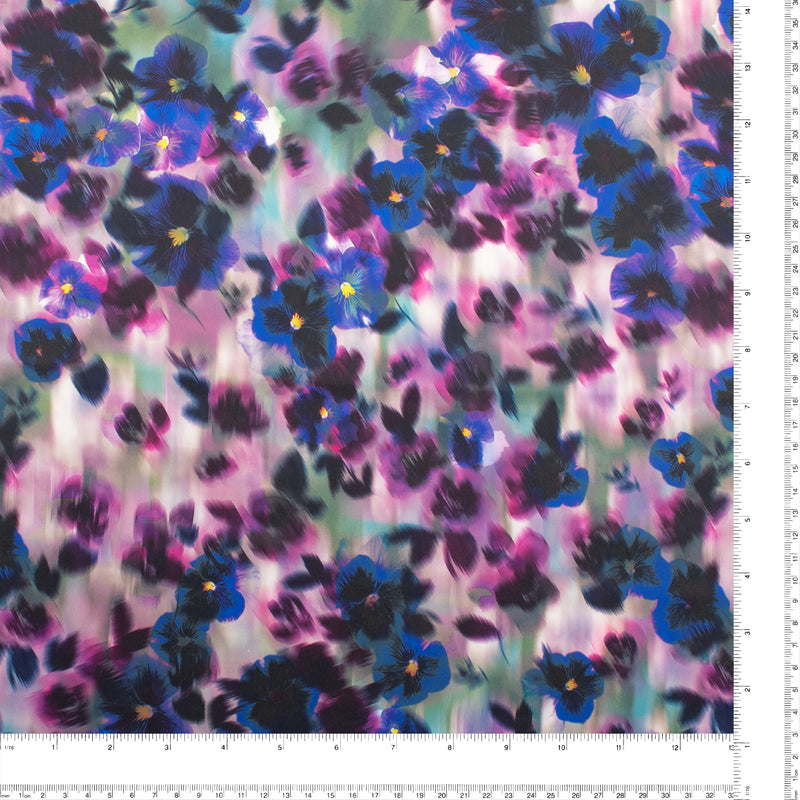 Satin imprimé - CLARISSA - 008 - Mauve