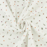Gauze Cotton Print - NAP TIME - 001 - White