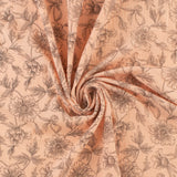 Gaze de Coton imprimé - LE DODO - 004 - Pêche