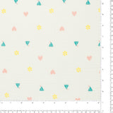 Gaze de Coton imprimé - LE DODO - 006 - Blanc
