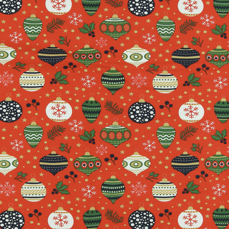 Tricot en coton imprimé - PAYS DE RÊVE - 002 - Rouge