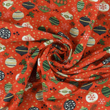 Tricot en coton imprimé - PAYS DE RÊVE - 002 - Rouge