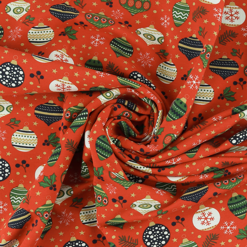 Tricot en coton imprimé - PAYS DE RÊVE - 002 - Rouge