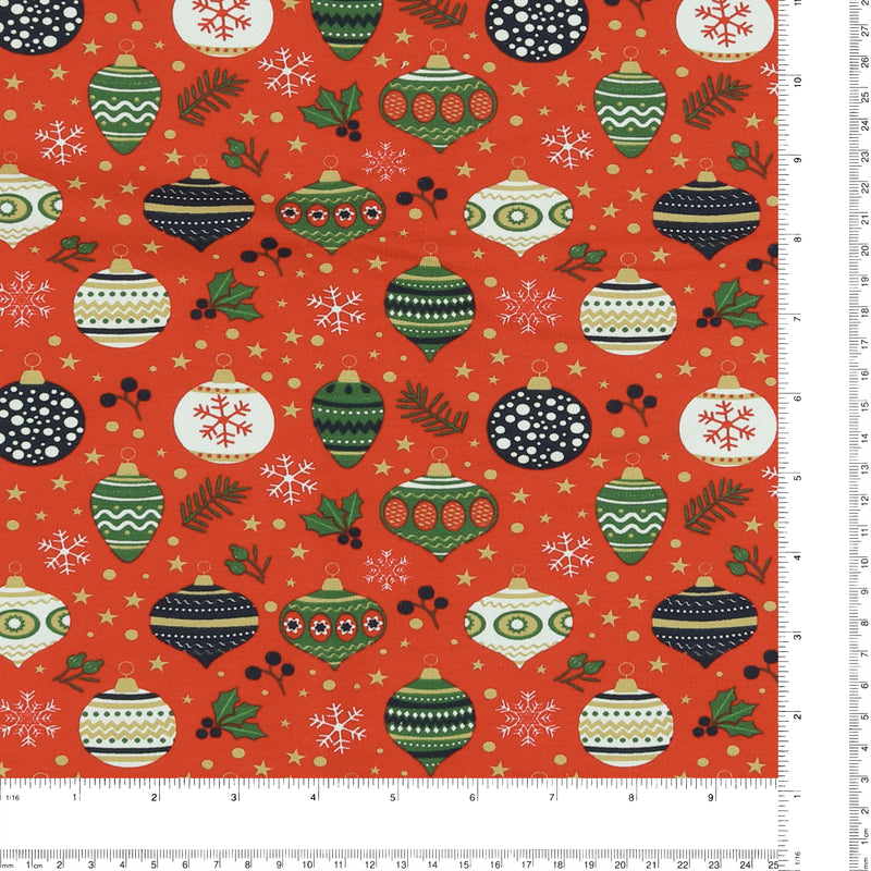 Tricot en coton imprimé - PAYS DE RÊVE - 002 - Rouge