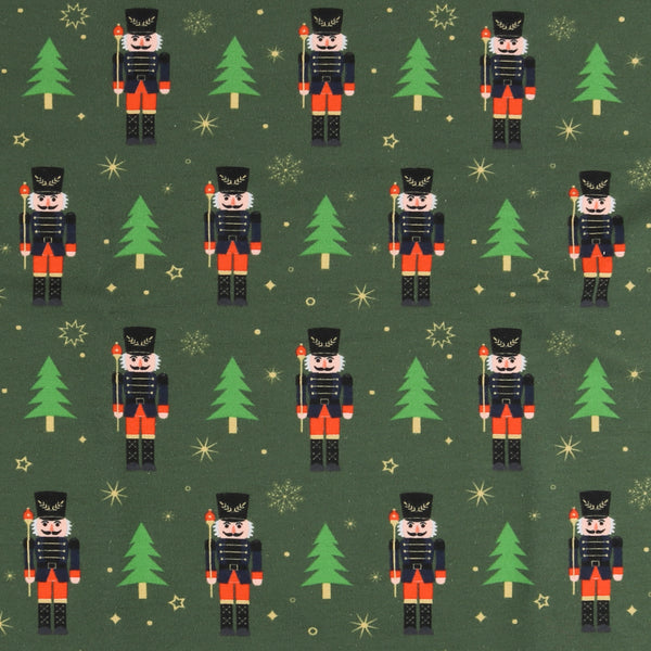 Tricot en coton imprimé - PAYS DE RÊVE - 005 - Vert