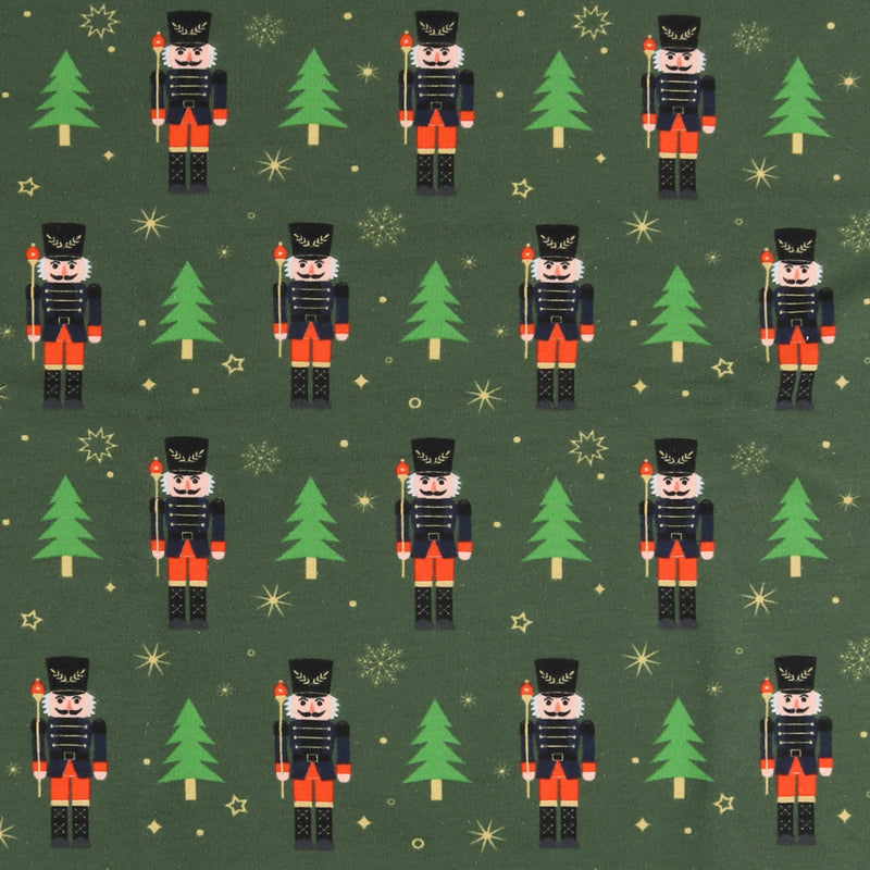 Tricot en coton imprimé - PAYS DE RÊVE - 005 - Vert