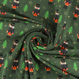 Tricot en coton imprimé - PAYS DE RÊVE - 005 - Vert