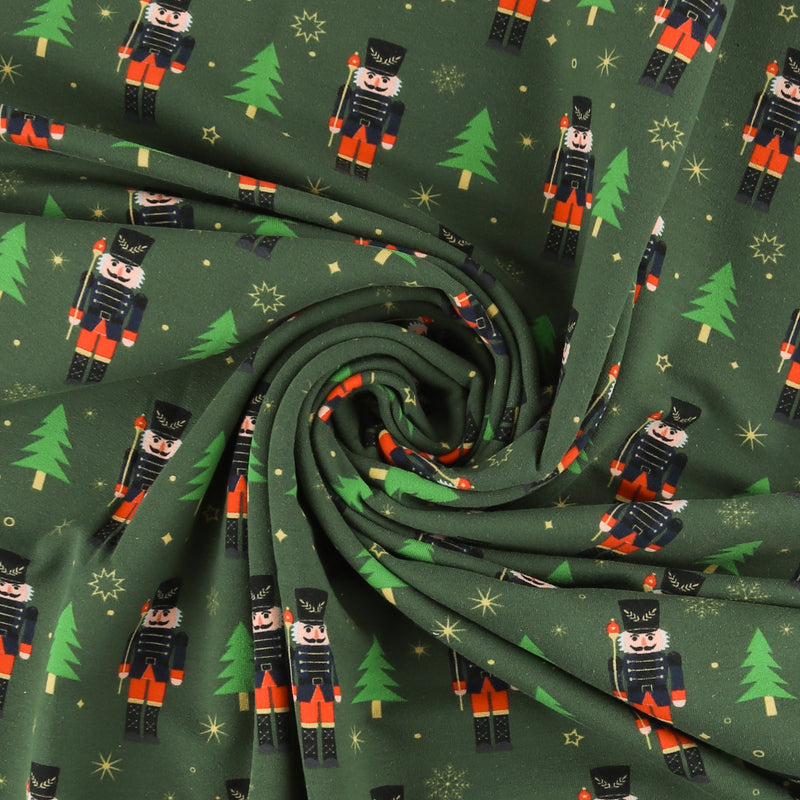 Tricot en coton imprimé - PAYS DE RÊVE - 005 - Vert