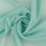 Chiffon de polyester - SARAH - 001 -Aqua