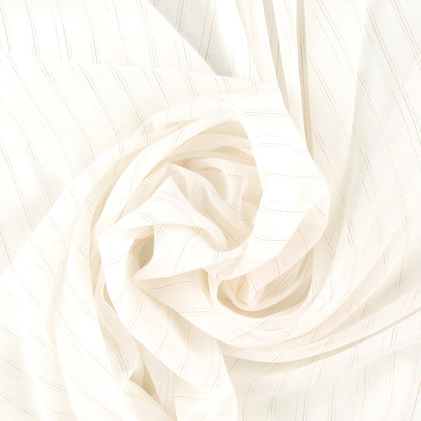 Metallic Chiffon - CLARA - 001 - White
