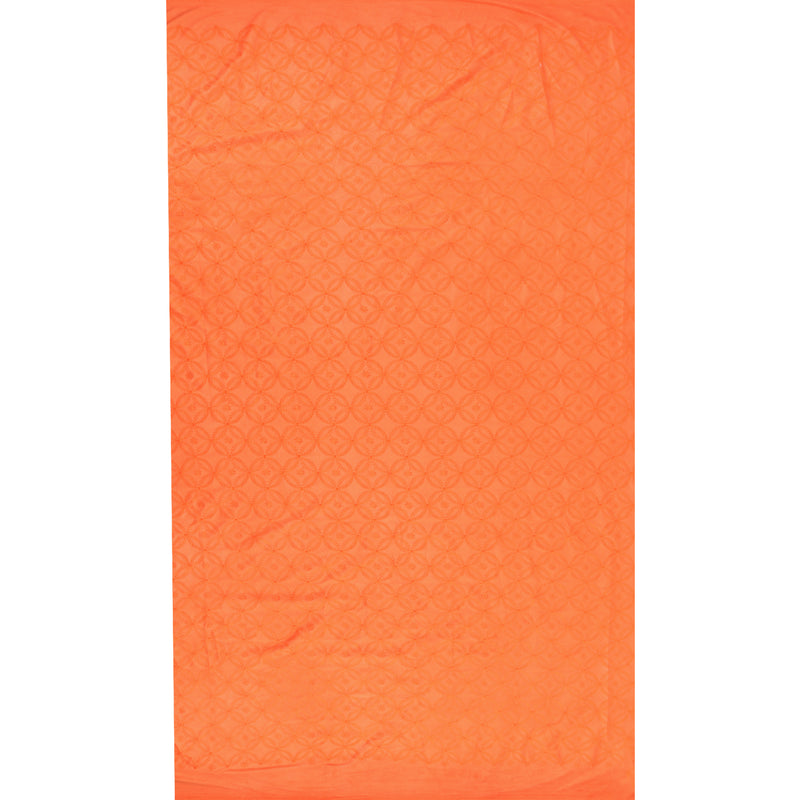 Embroidered Faux Suede - ACADEMY - 002 - Orange