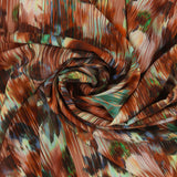 Printed Stretch Rayon Poplin - MILA - 001 - Brown