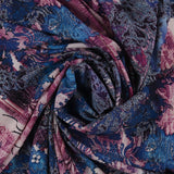 Printed Stretch Rayon Poplin - MILA - 002 - Denim