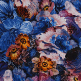 Printed Stretch Rayon Poplin - MILA - 003 - Blue