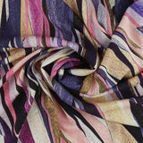 Popeline de rayonne extensible imprimée - MILA - 005 - Violet