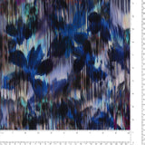 Popeline de rayonne extensible imprimée - MILA - 006 - Bleu
