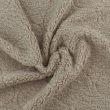 Tissu pour veste sherpa jacquard - <LANCASTER> - 001 - Taupe