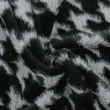 Fausse fourrure de luxe - QUENTIN - 001 - Noir et Gris
