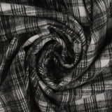 Tissu à carreaux pour veste - LANCASTER - 001 - Noir et Blanc