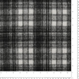 Tissu à carreaux pour veste - LANCASTER - 001 - Noir et Blanc