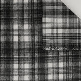 Tissu à carreaux pour veste - LANCASTER - 001 - Noir et Blanc