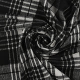 Tissu à carreaux pour veste - LANCASTER - 004 - Noir et Blanc