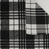 Tissu à carreaux pour veste - LANCASTER - 004 - Noir et Blanc