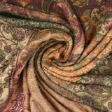 Chenille imprimé - MERIDA - 004 - Aubergine