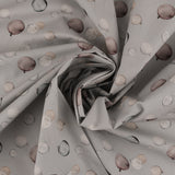 Popeline de Coton Imprimé - <DIDI> - 001 - Gris Pâle