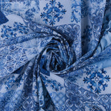 Cotton Voile Print - MARBELLA - 001 - Blue