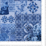 Cotton Voile Print - MARBELLA - 001 - Blue