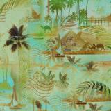 Voile de coton imprimé - <MARBELLA> - 003 - Pistache
