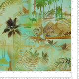 Voile de coton imprimé - <MARBELLA> - 003 - Pistache