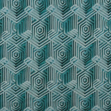 Tricot de viscose imprimé - RUMBA - 008 - Sarcelle