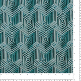 Tricot de viscose imprimé - RUMBA - 008 - Sarcelle