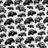 Tricot de coton imprimé - BETHY-BOO - 003 - Noir et Ivoire