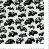 Tricot de coton imprimé - BETHY-BOO - 003 - Noir et Ivoire