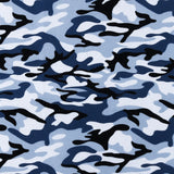 Light weight printed Corduroy - QUATTRO - 004 - Blue