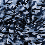 Light weight printed Corduroy - QUATTRO - 004 - Blue