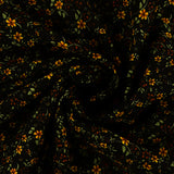 Light weight printed Corduroy - QUATTRO - 005 - Black