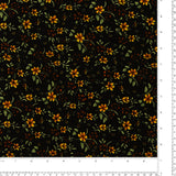 Light weight printed Corduroy - QUATTRO - 005 - Black