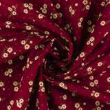 Light weight printed Corduroy - QUATTRO - 007 - Burgundy
