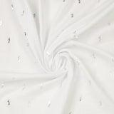 Gaze imprimée métallique - <AVERY> - 001 - Blanc