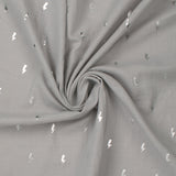 Gaze imprimée métallique - <AVERY> - 003 - Gris