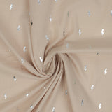 Gaze imprimée métallique - <AVERY> - 004 - Sable