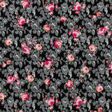 Cotton Poplin Print - WINNIE - 001 - Black